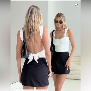 NWT Princess Polly White Backless Crop Top